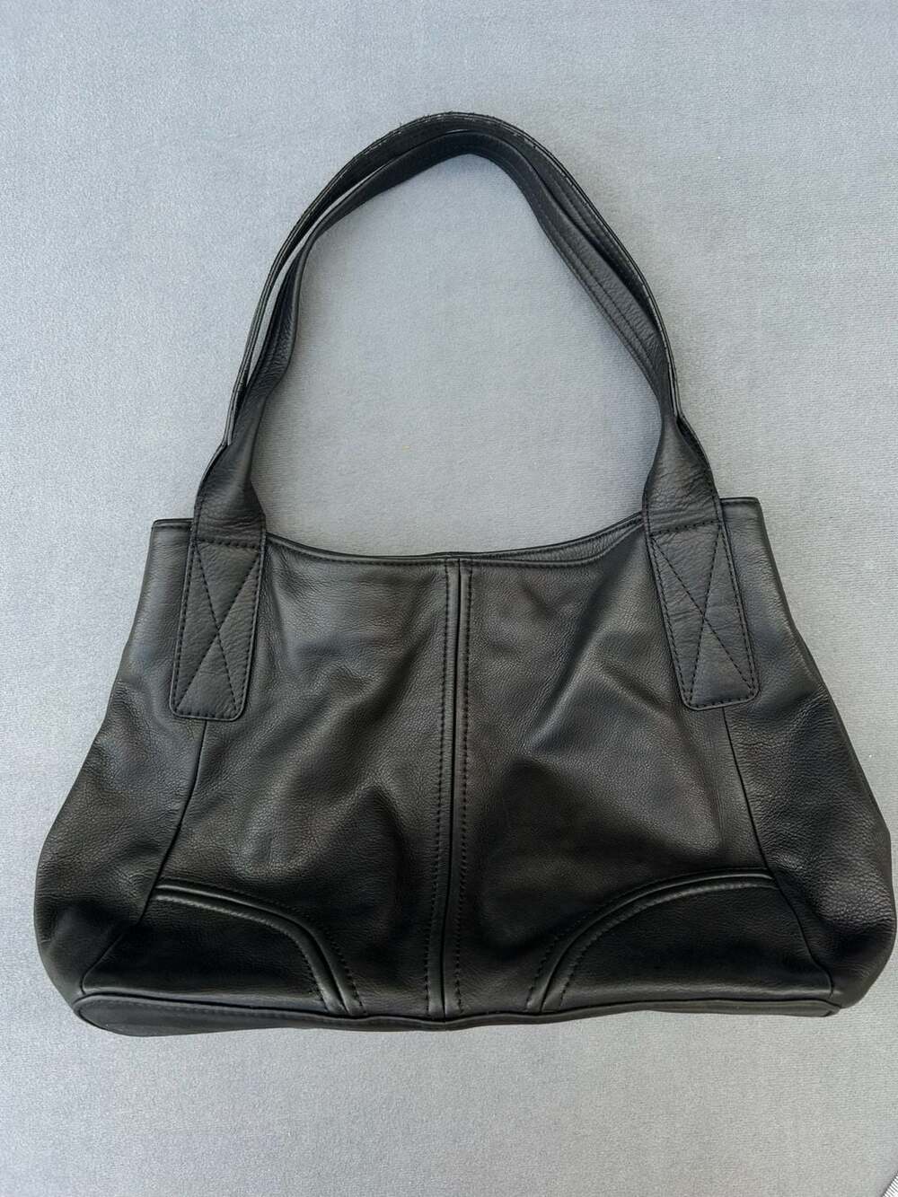American Leather Co. Black Leather Shoulder Bag